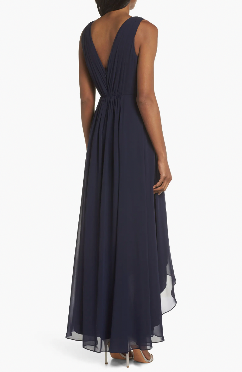 Eliza J Embellished High/Low Chiffon Dress – MOTHER OF