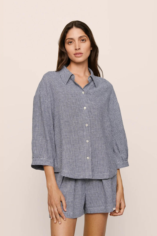 Eberjey Relaxed Quarter Sleeve Lounge Top