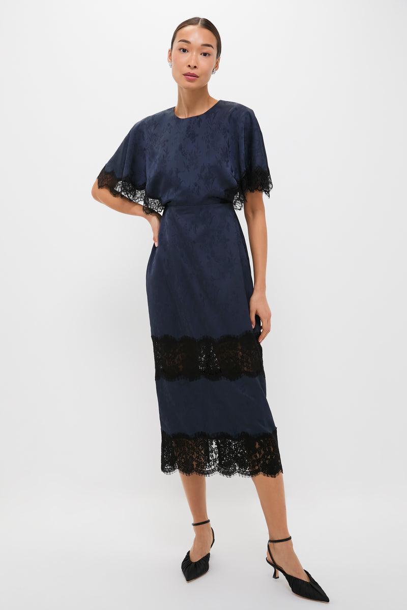 Tuckernuck Jacquard and Lace Midi Dress