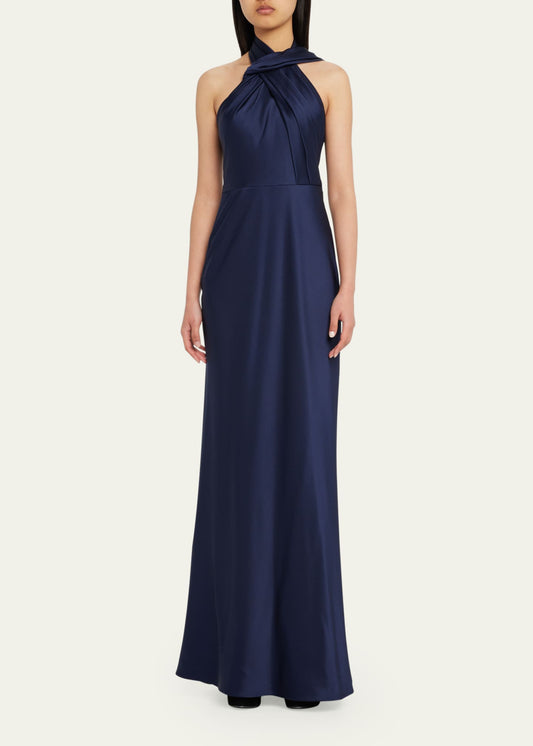 JASON WU Satin Twist Halter Gown