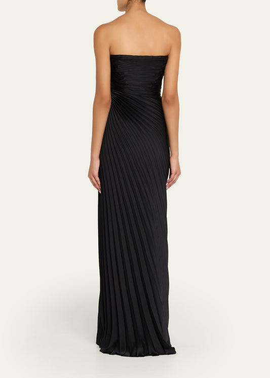 A.L.C. Pleated Strapless Gown