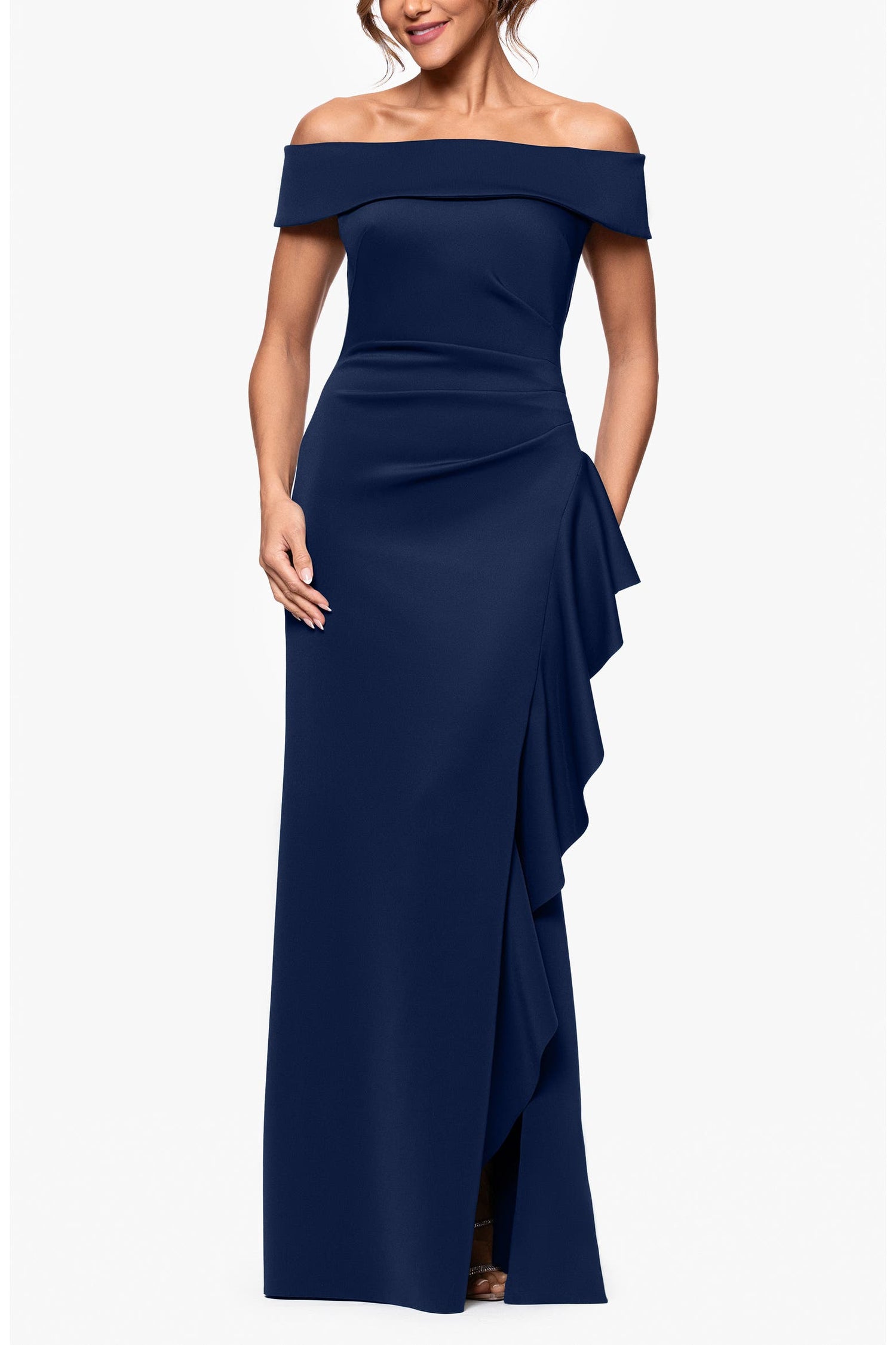 navy blue black tie dress Velvi - Katrina Gown - - Corset With Crystal Detail * Sheer lace bodice with crystal embellishments * Adjustable lace Reformation Jeany Navy Blue Halter