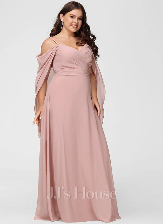 JJ's House Off-the Shoulder Chiffon Dress