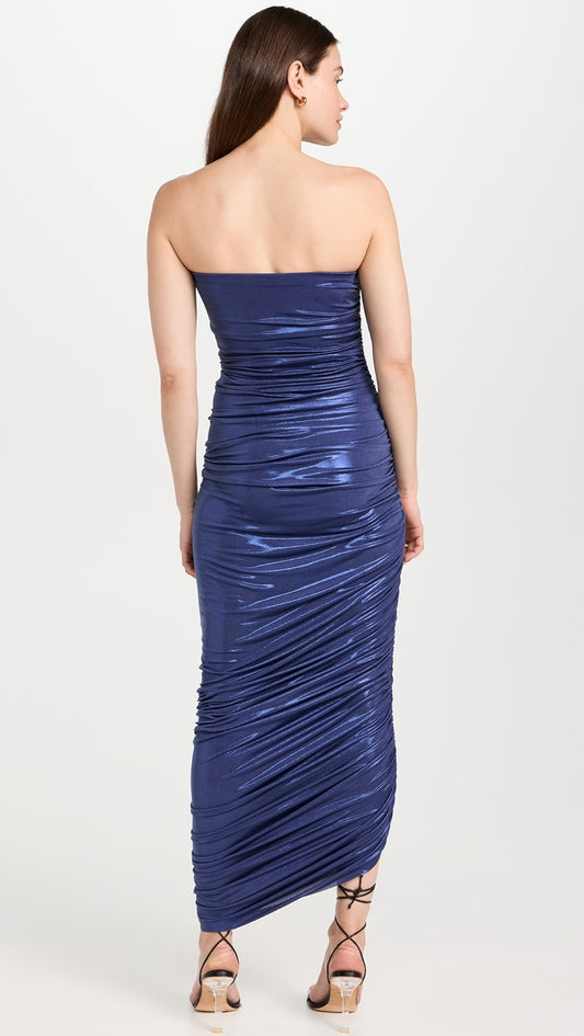 Norma Kamali Strapless Ruched "Diana" Gown