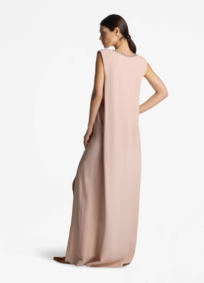 St. John Hammered Satin Gown