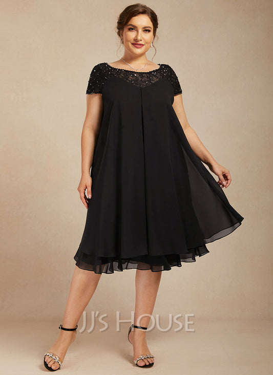 JJ's House Empire Knee Length Chiffon Dress