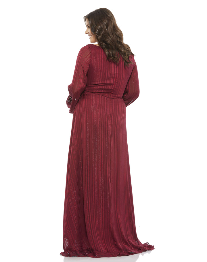Mac Duggal Plus Size Ruffle Wrap Dress