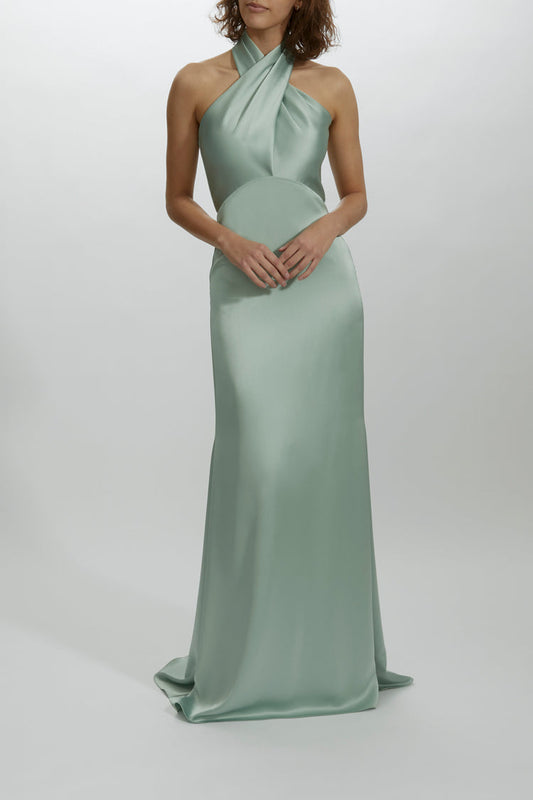 Amsale Crisscross Empire Gown