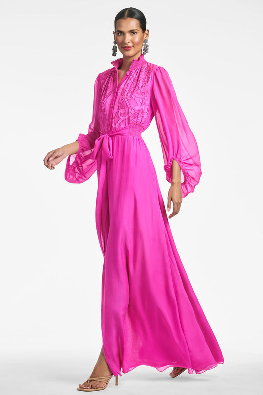 Sachin & Babi Silk Maxi Shirtdress
