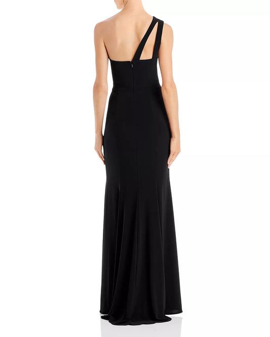 Aqua One Shoulder Gown
