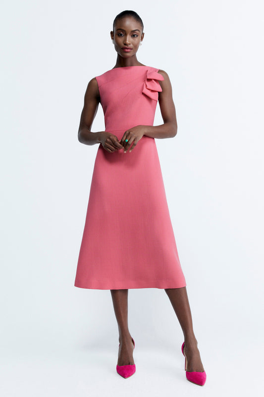 The Fold Stretch Crepe A-Line Dress